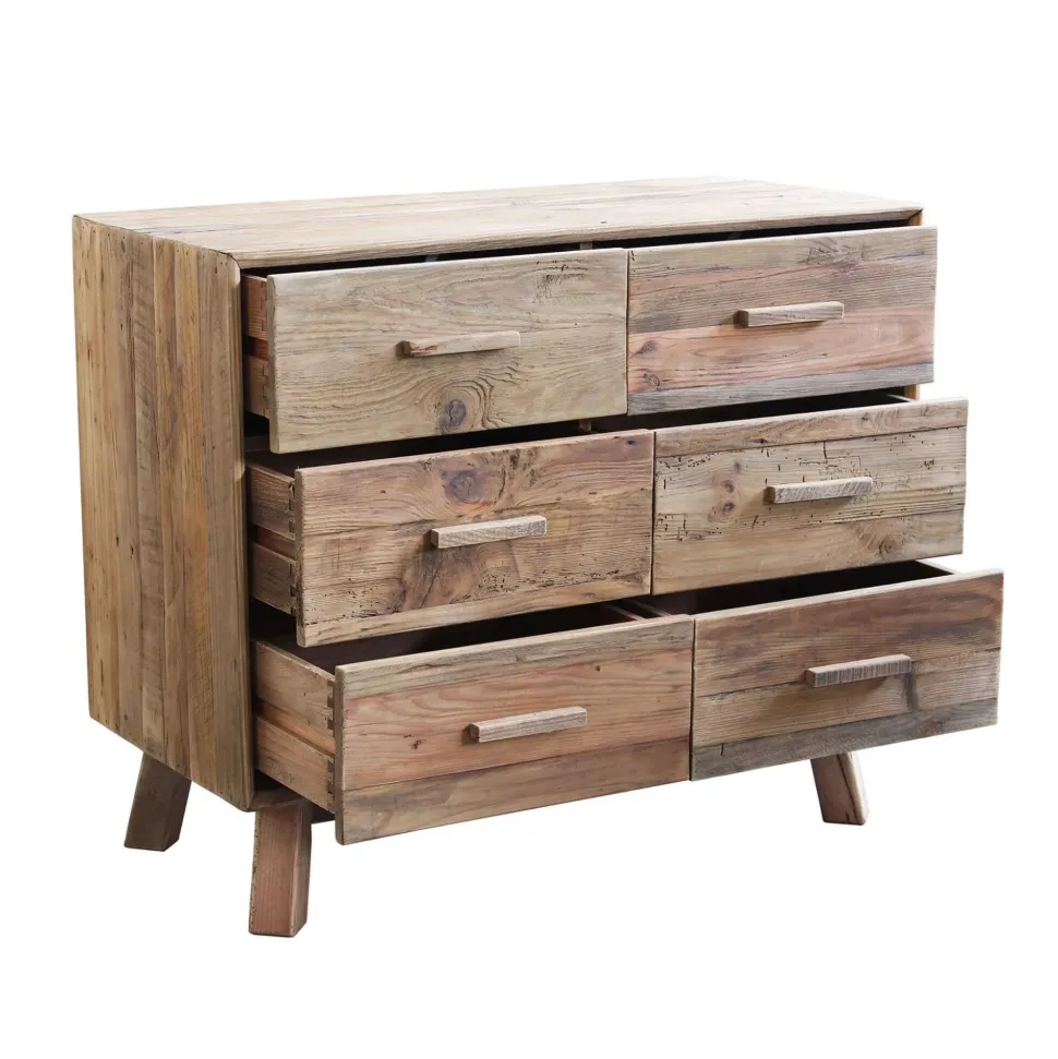 Cassettiera Legno riciclato Outlet etnico in Legno a prezzi convenienti