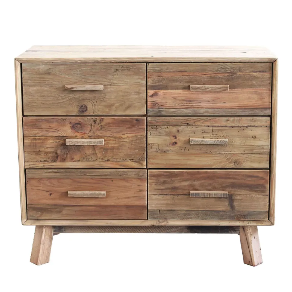 Cassettiera Legno riciclato Outlet etnico in Legno a prezzi convenienti