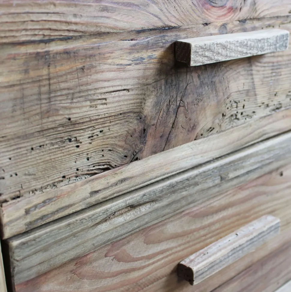 Cassettiera Legno riciclato Outlet etnico in Legno a prezzi convenienti