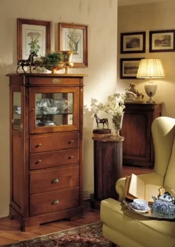 Cassettiera Modello quadrifogli Artigianale in Legno con forte sconto