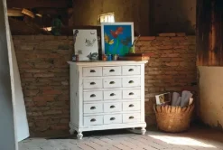 Cassettiera modello Shabby in Laccato opaco Artigiani veneti in offerta