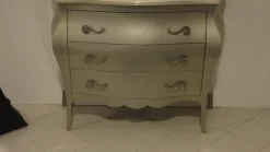 Codia Camera Gruppo letto Moderne in foglia argento Comò e comodini