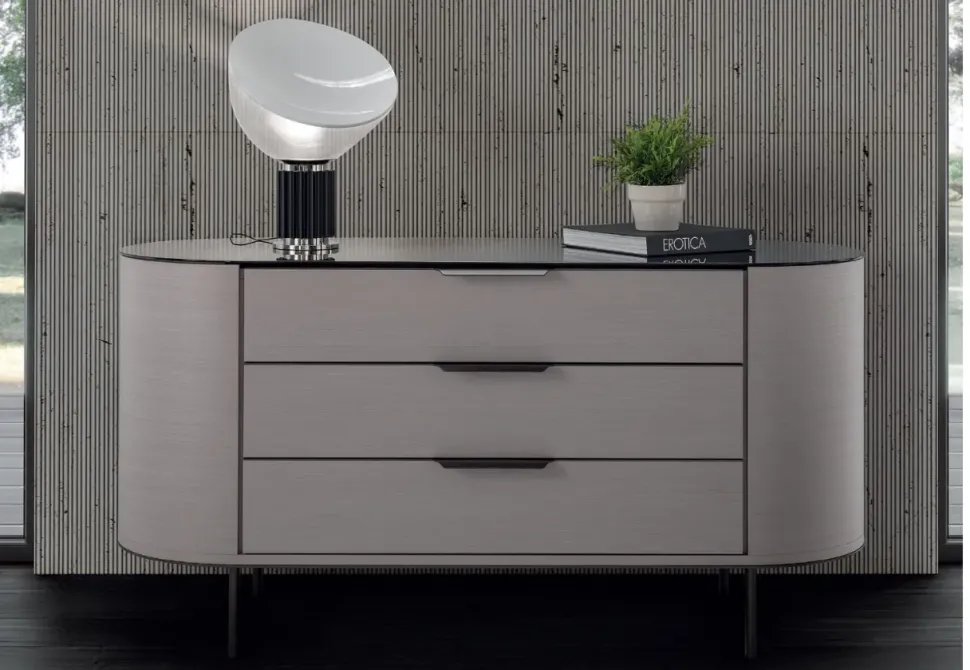 Comò Iron Golden night in legno a prezzo ribassato