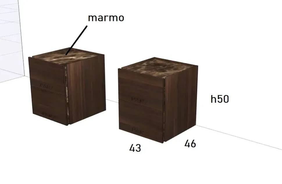 Comodino Atlante di Pianca a PREZZI OUTLET