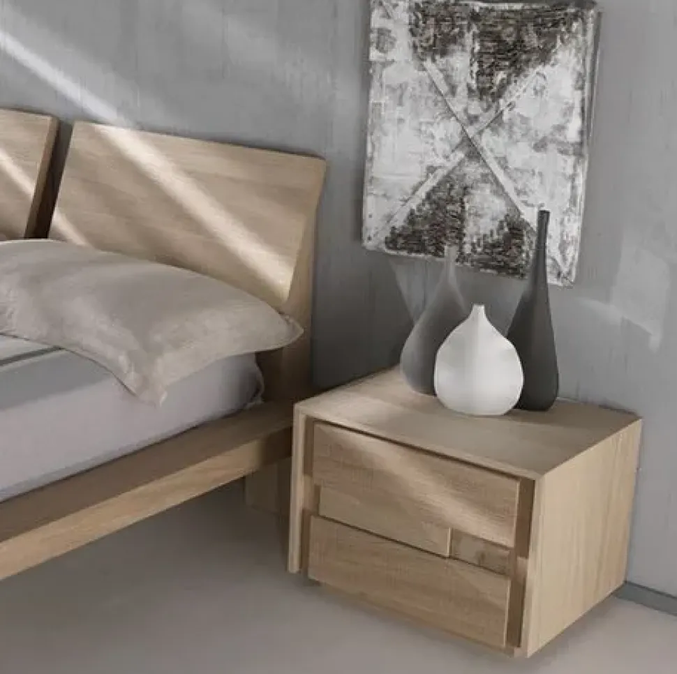 Comodino modello Comodino 2 cassetti rovere a marchio Domus artis in offerta
