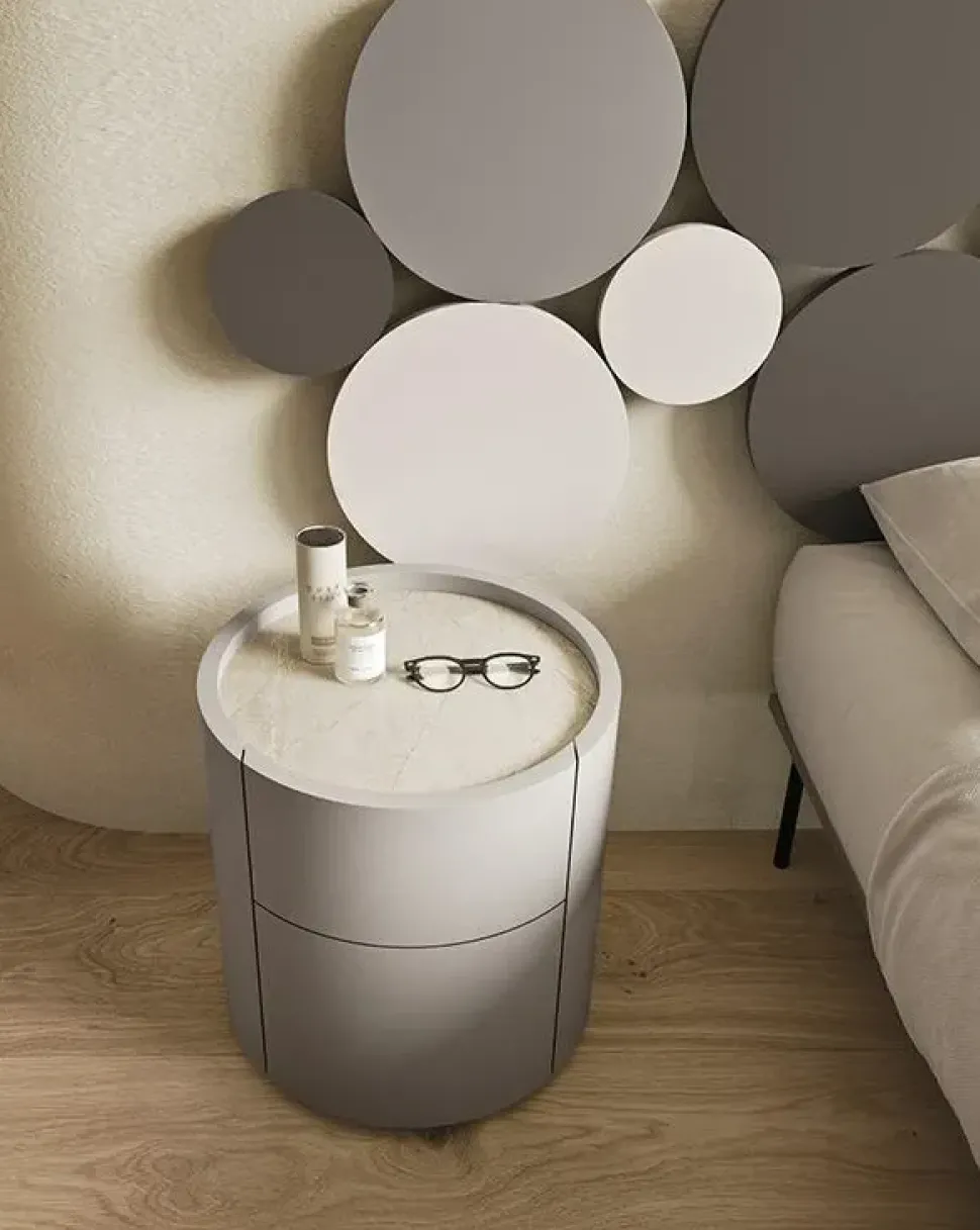 Comodino Tolo comodino tondo di Mobilgam scontato del 18%