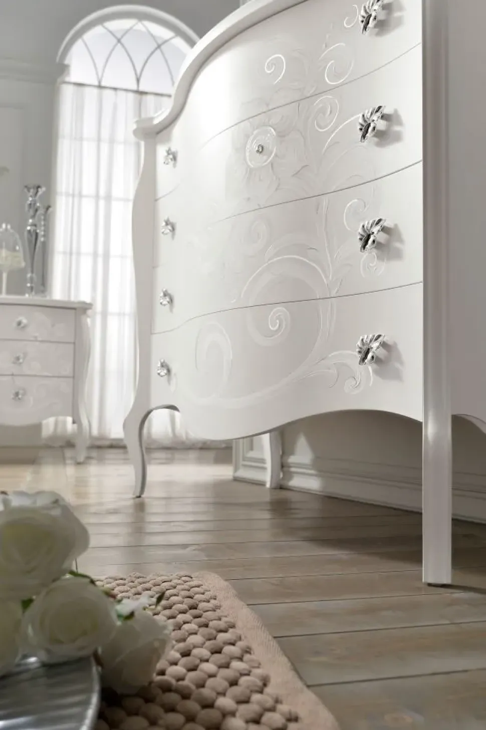 Comodino Trittico fiore Artigianale a prezzo scontato