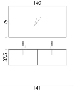 Compab Bagno moderno sospeso scontato del -41 %