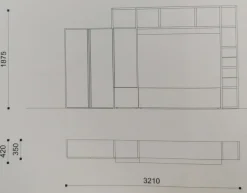 Composizione per il living modello Orme day 123 di Orme in Offerta Outlet