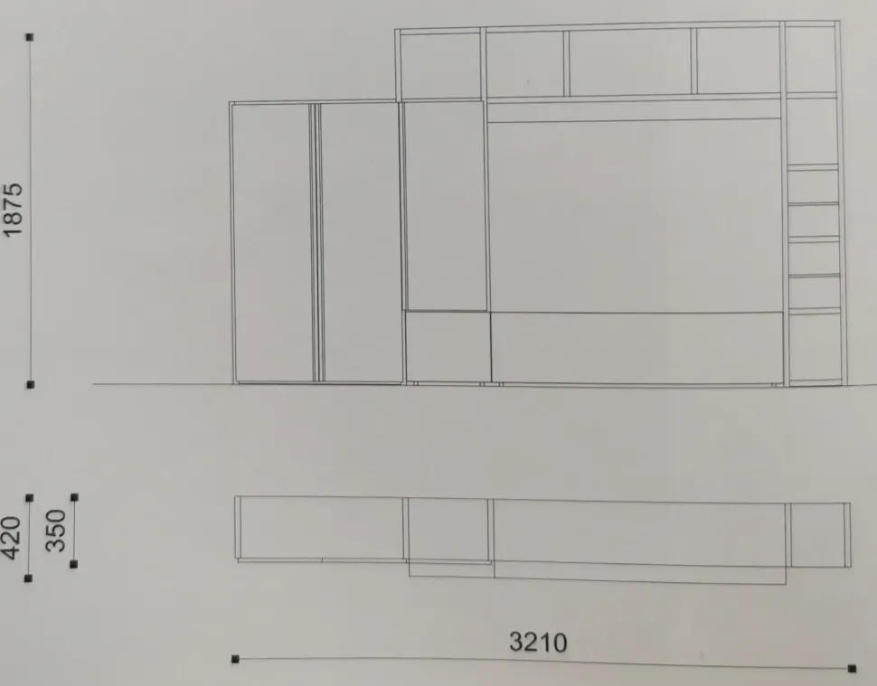 Composizione per il living modello Orme day 123 di Orme in Offerta Outlet