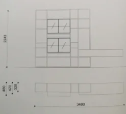 Composizione per il living modello Orme day 131 di Orme a prezzo Outlet