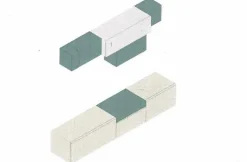 Composizione per il living modello Day 102 di Orme a prezzo Outlet