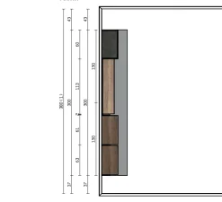 Composizione per il soggiorno modello Sm001 di Imab a prezzo Outlet