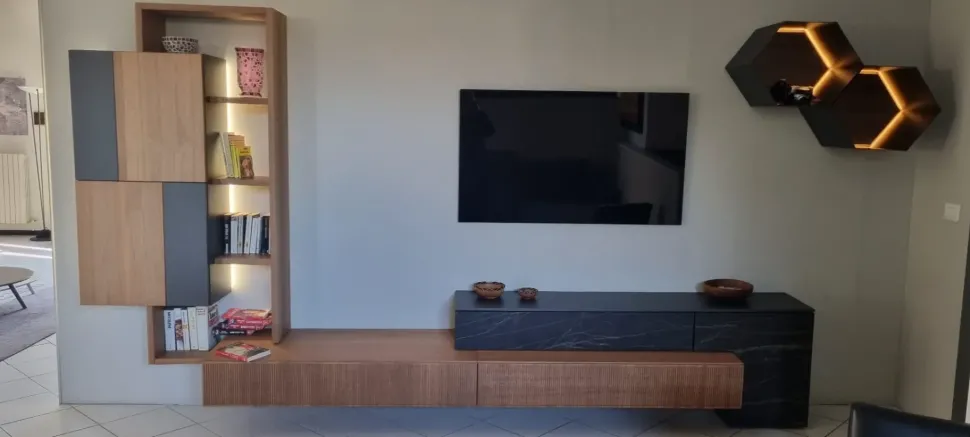 Composizione per il soggiorno modello Soggiorno mobilgam di Mobilgam a prezzo Outlet