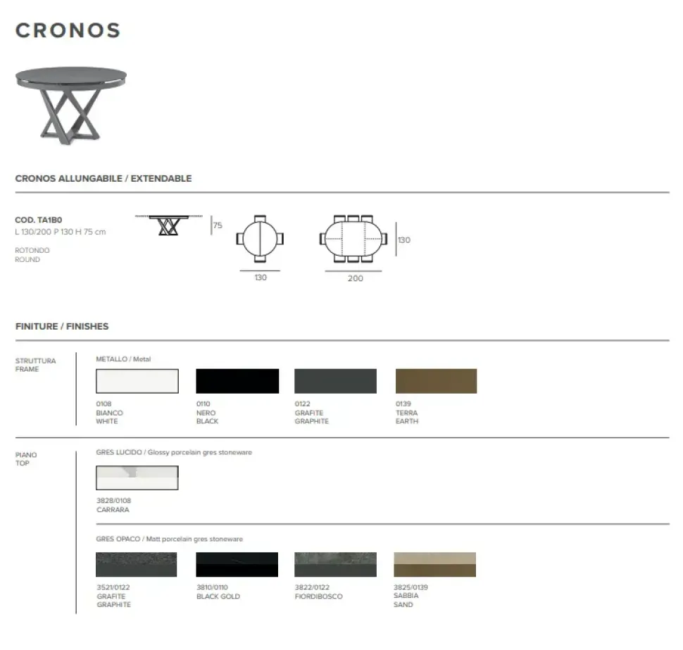 Contatta il venditore per scoprire il prezzo del tavolo Cronos Target point
