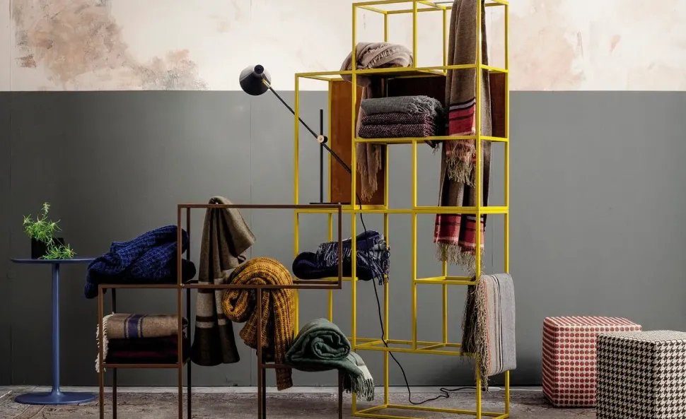 Copridivano Twils in Piuma d'oca modello Plaid in lana merinos a prezzo scontato