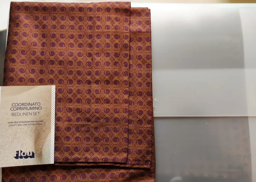 Copripiumini Flou in Cotone modello Copripiumino marsala a prezzo scontato