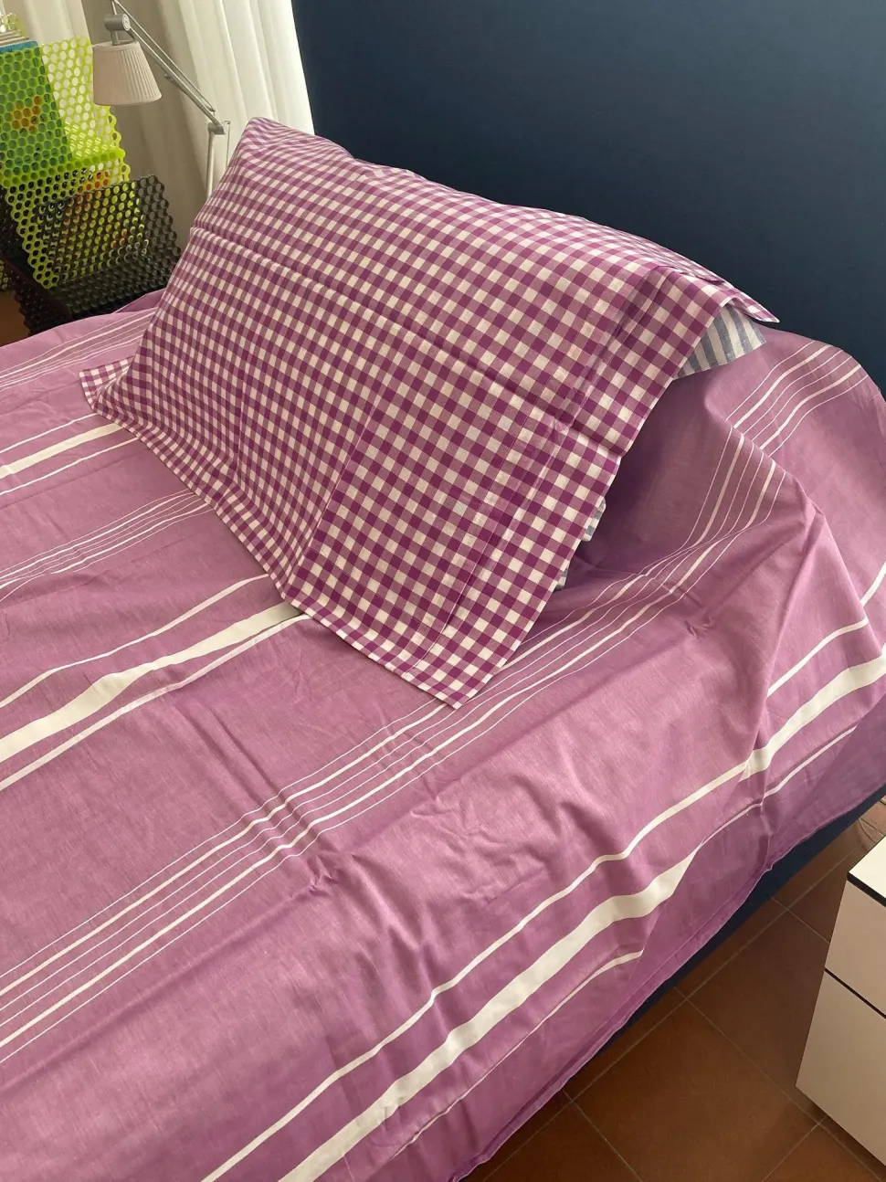 Copripiumini in Cotone modello Swing lilla 6891 Flou a prezzo outlet scontato