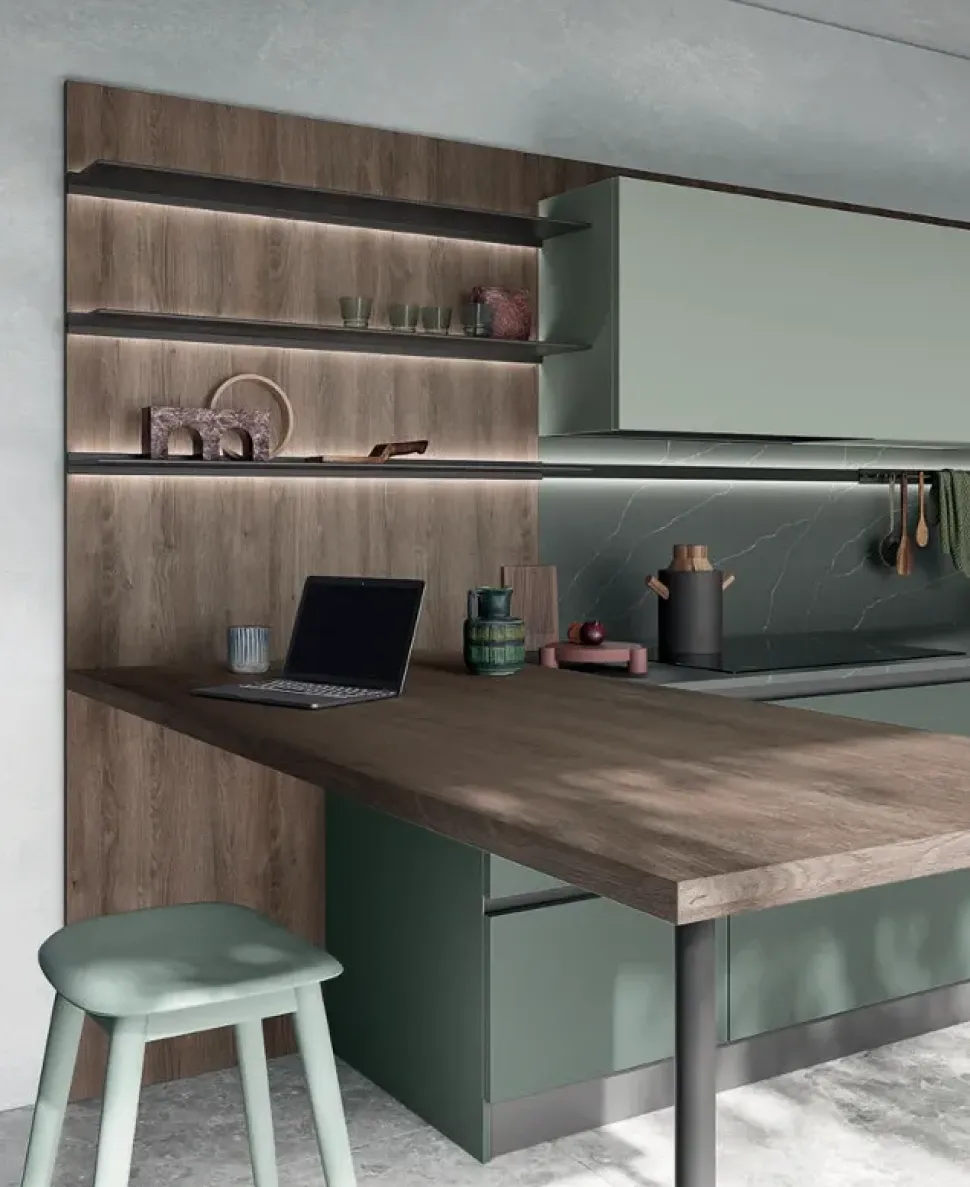 Cucina a PREZZI OUTLET in laminato opaco Ar-due -25%