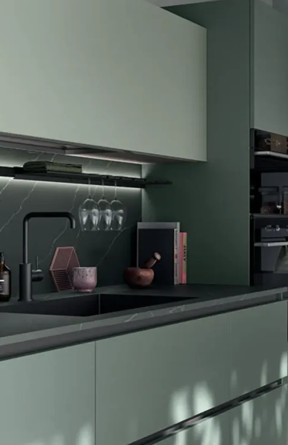 Cucina a PREZZI OUTLET in laminato opaco Ar-due -25%