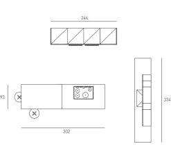 Cucina a PREZZI OUTLET in laminato materico Collezione esclusiva -99%