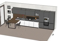 Cucina a PREZZI OUTLET in laminato opaco Arredo3 -40%