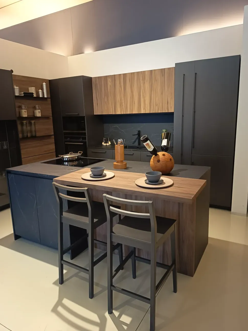 Cucina a PREZZI OUTLET in laminato materico Arredo3 -40%