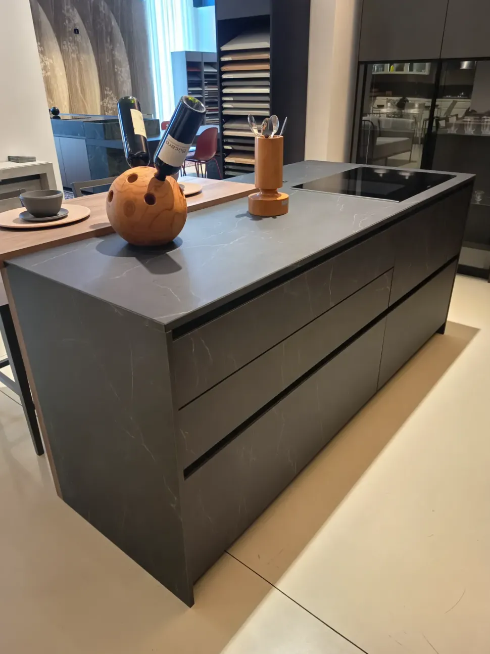 Cucina a PREZZI OUTLET in laminato materico Arredo3 -40%