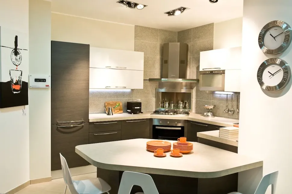 Cucina a PREZZI OUTLET in laminato materico Veneta cucine -50%