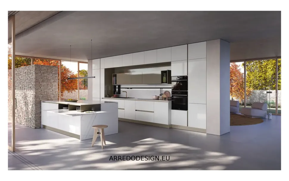 Cucina a PREZZI OUTLET in laminato opaco Ar-due -30%