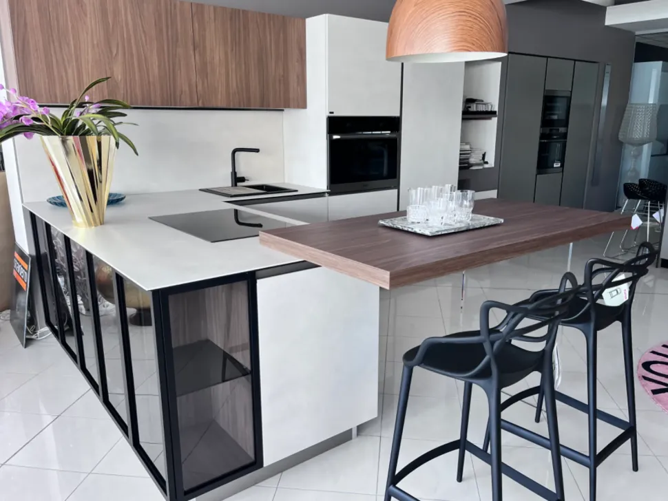 Cucina a PREZZI OUTLET in laminato materico Snaidero -31%