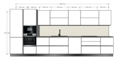 Cucina a PREZZI OUTLET in laminato materico Dibiesse -30%