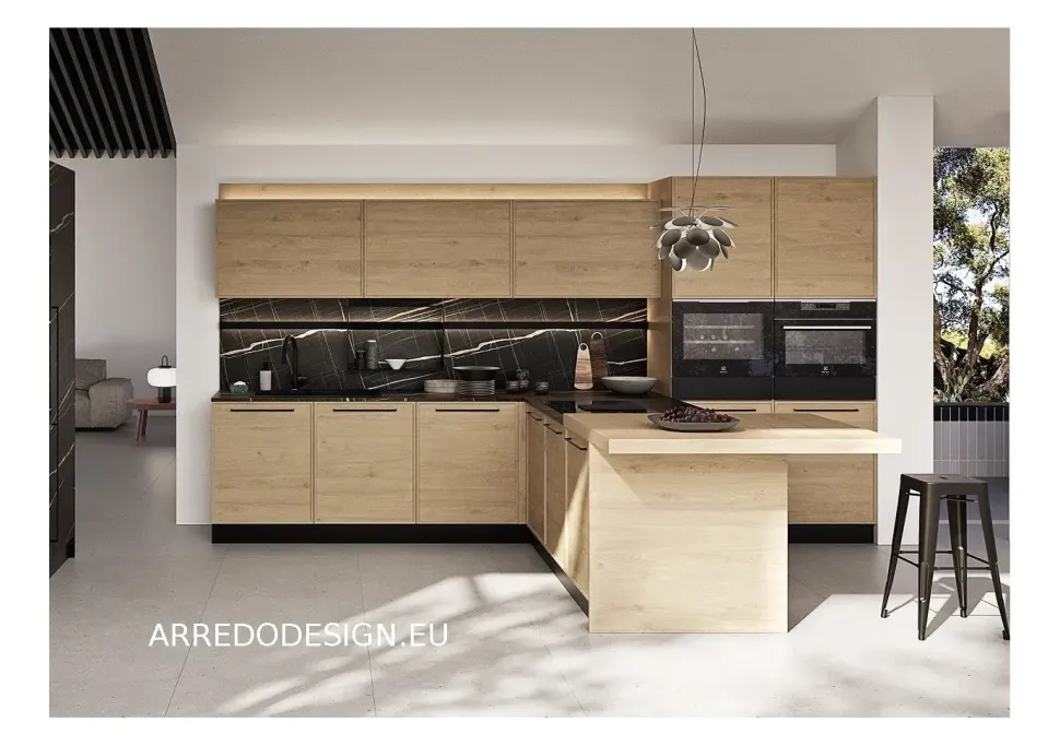 Cucina a PREZZI OUTLET in legno Ar-due -30%