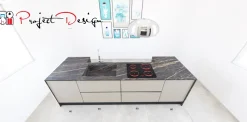 Cucina a prezzo ribassato con isola design Kali Arredo3