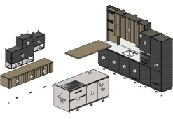 Cucina a prezzo ribassato ad isola moderna Metropolis natural Stosa