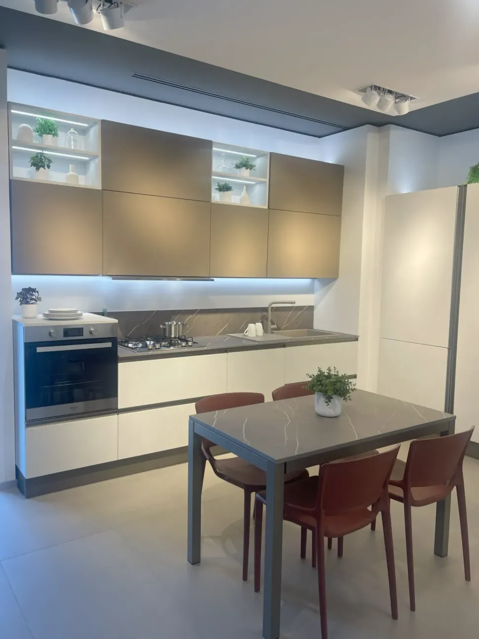 Cucina a prezzo ribassato lineare moderna Starttime presa Veneta cucine