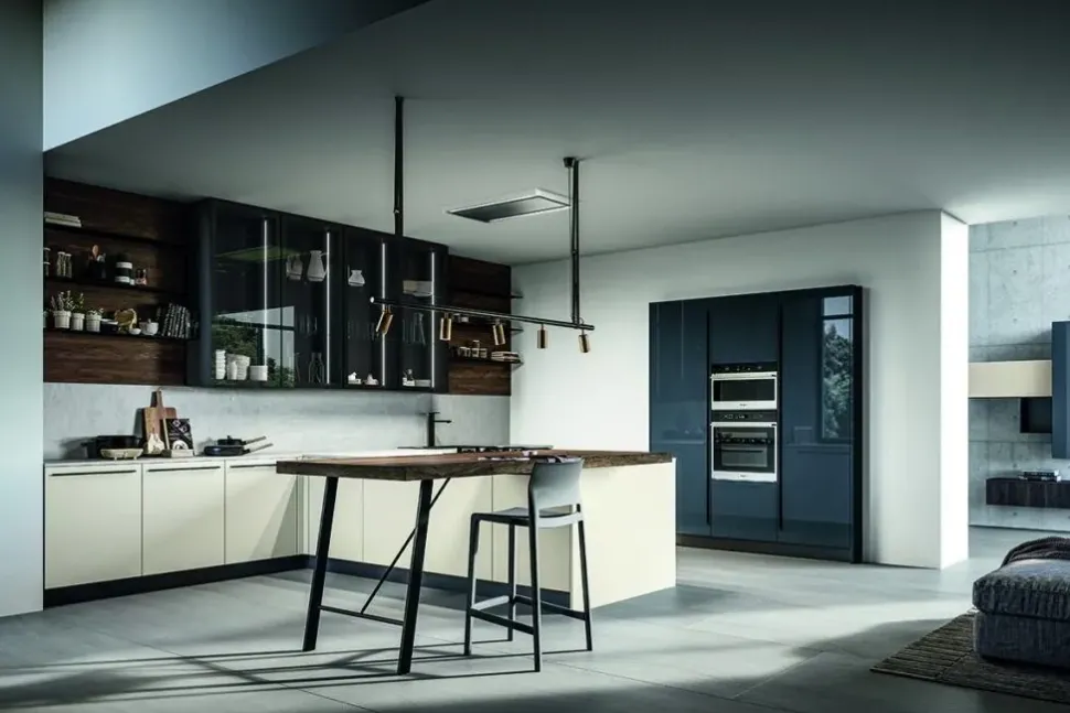 Cucina a prezzo scontato con penisola moderna Round5 Arredo3