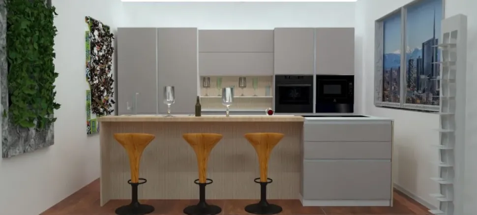 Cucina a prezzo scontato con isola moderna Mk18 Antares
