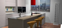Cucina a prezzo scontato con isola moderna Mk18 Antares