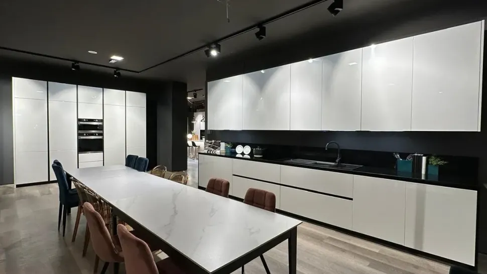 Cucina a prezzo scontato lineare moderna Tag lucida La casa moderna