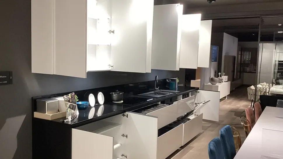 Cucina a prezzo scontato lineare moderna Tag lucida La casa moderna