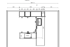 Cucina a prezzo scontato ad angolo moderna Capri bianca e noce Imab