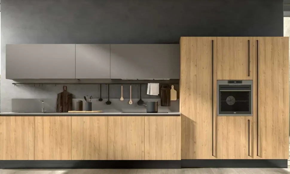 Cucina a prezzo scontato lineare moderna Kali 10 Arredo3