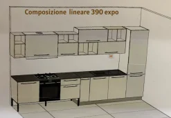 Cucina a prezzo scontato ad angolo moderna Aria e cloe Arredo3