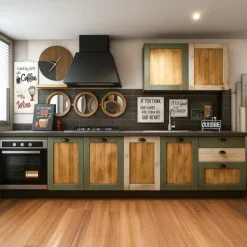 Cucina a prezzo scontato lineare provenzale Cucina nordic vintage style in legno Nuovi mondi collection