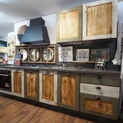 Cucina a prezzo scontato lineare provenzale Cucina nordic vintage style in legno Nuovi mondi collection