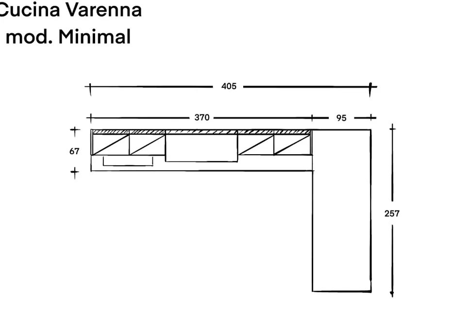 Cucina a prezzo scontato ad angolo moderna Cucina angolare varenna minimal Varenna