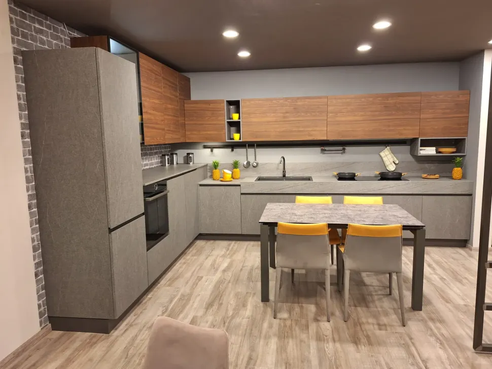 Cucina a prezzo scontato ad angolo moderna Zecchinon Zecchinon