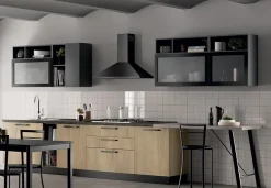 Cucina ad angolo americano Domino industriale Primacucine a prezzo ribassato