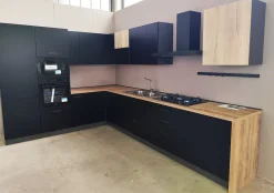 CUCINA ad angolo Ar-due Laccato nero SCONTATA 65%